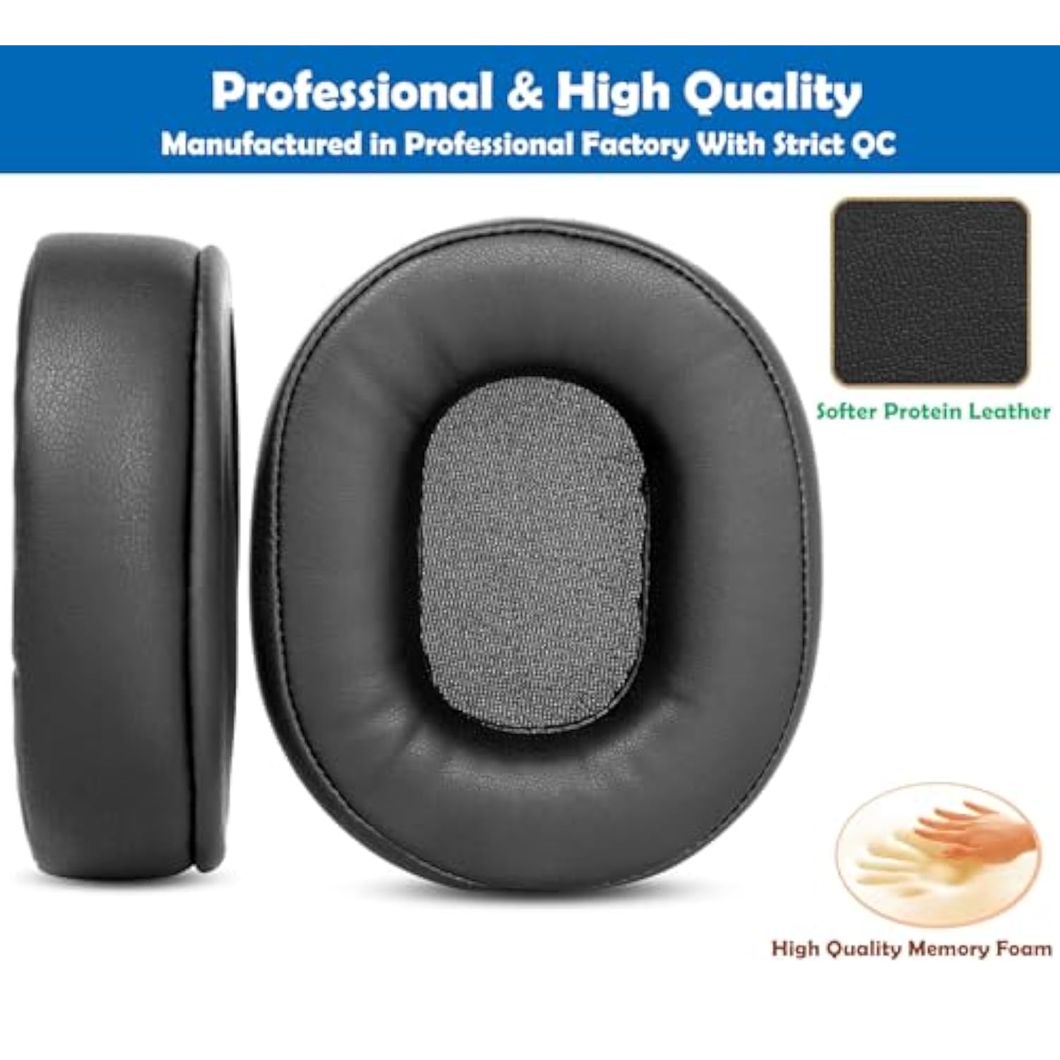 Professional Earpads Cushion Replacement Compatible With Panasonic Rp Ht460 Rp-Ht460 Headphone Ear Pads With Skin-Friendly Leather And Memory Foam