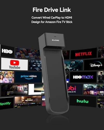 Car TV Mate for Vehicles with Factory Wired CarPlay Function, Car Streaming Devices,Firedrive Link for Cars,Carplay TV Adapter,2.4GHz WiFi/Supports