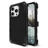 Shield Iphone 15 Pro Max Case - Compatible With Magsafe - 21Ft Military-Grade Drop Protection - Rugged Iphone 15 Pro Max Phone Case With Belt Clip Holster - Brushed Aluminum