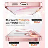 Samsung Galaxy S25 Plus Case, MagSafe Compatible, Glitter Card, HD Protectors, Rose Gold