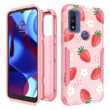 For Motorola Moto G Pure/G Power 2022 Case/G Play 2023 Case,Women Girls Cute Strawberry Style Heavy Duty Military Grade Protctive Shockproof G Pure/G Power 2022/G Play 2023 Hard Phone Cases
