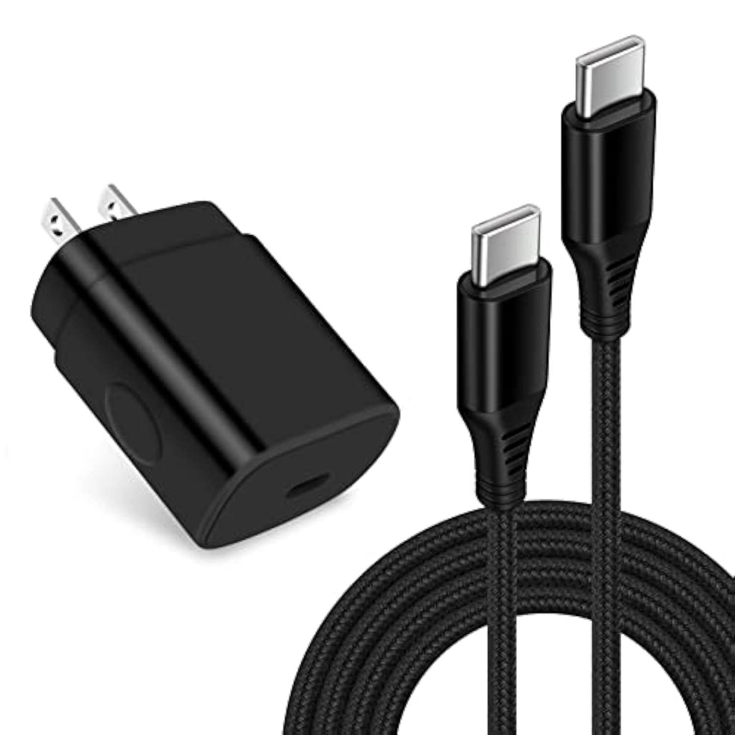 25W Super Fast Type C Charger Usb C Charging Block For Samsung Galaxy A17 A36 A15 A16 5G A54 A35 S25 Ultra S25+ S24 Fe S23 Ultra S22 S21 Z Flip 7 Fold 7,Wall Plug Box+6Ft C Andriod Phone Charger Cable