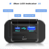 12V Rv Usb Outlet, 38W Pd Qc3.0 24V Usb Car Charger Socket Power Outlet With Cover, 24V Car Charger Switch Panel Car Fast Charger Socket Power Outlet For Car Bus Rv Atv Truck Boat