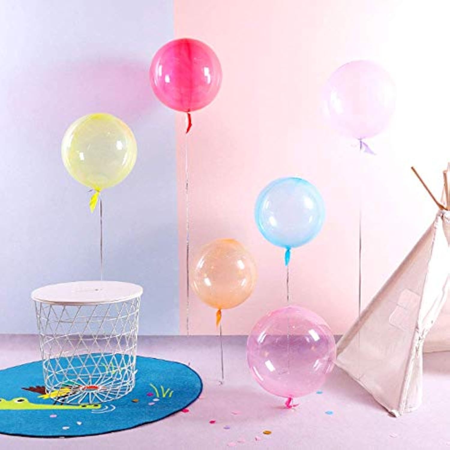 18 Inch Blue Helium Bobo Balloons 10 Pc for Christmas Wedding Birthday Party