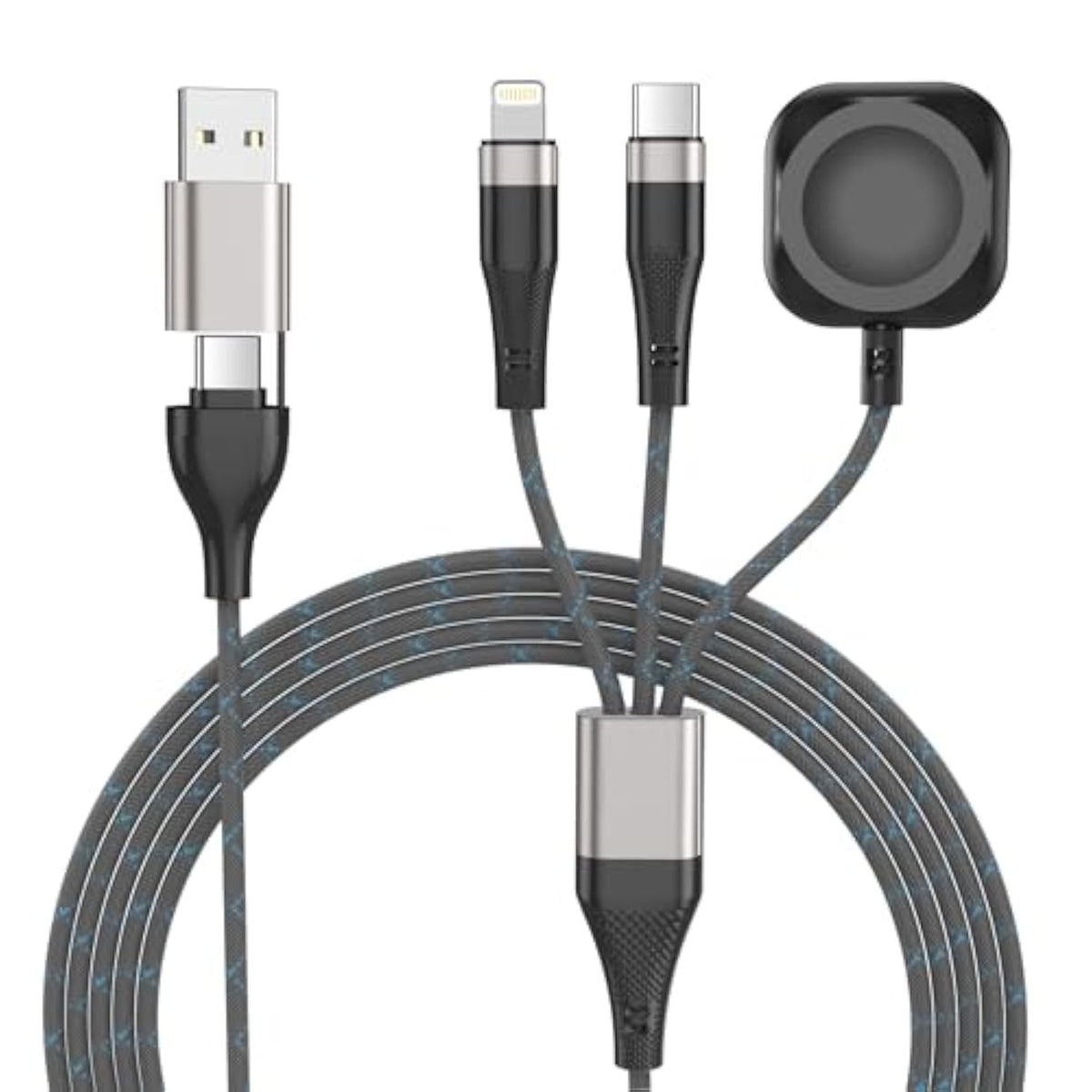 2025 Upgraded 3 In 2 Travel Charger For Apple Watch & Iphone - Usb C/Magnetic Wireless Fast Charging Cable, Compatible With Iwatch Ultra 2/Se/10-1, Iphone 16/15, Galaxy S24 (Portable 6Ft)