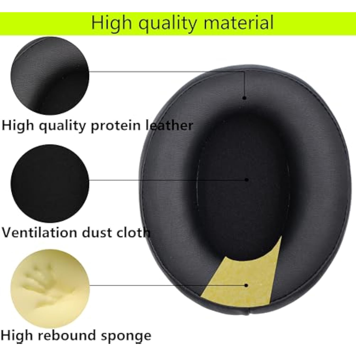 Replacement Ear Pads Are Compatible With Akg K361K361Btk371K371Bt Headphones. Made Of Soft Protein Leather And Memory Foam. All-Inclusive Repair Accessories Replacement Ear Pads (Black)
