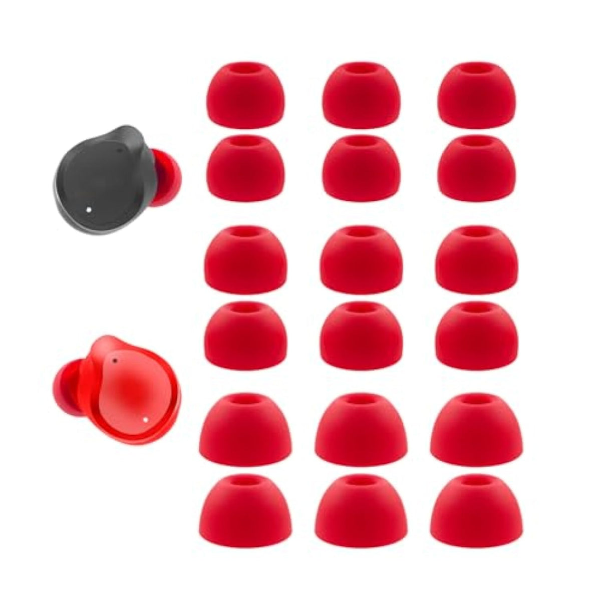 Silicone Replacement Ear Tips For Tozo Nc9 Wireless Earbuds Tips, 9 Pairs (S/M/L) Red