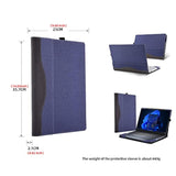 Laptop Cover For Dell Inspiron 16 Inch 7640 7635 5620 5625 5630 5635 7610 7620 Vostro 7630 2-In-1 All Inclusive Drop Case 16" Pu Leather Protective Laptop Bag Detachable Shell (Blue)