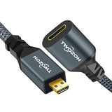 Micro Hdmi Male To Mini Hdmi Female Adapter Cable, Micro Hdmi D Type Male To M