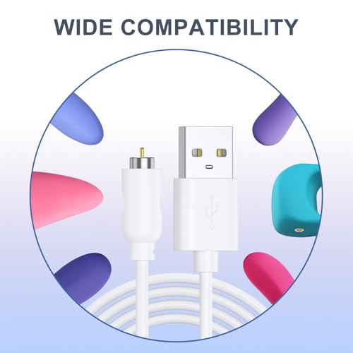 Magnetic USB DC Charger Cable for 1 Dot Massager, Replacement Charging Cord-1Pin