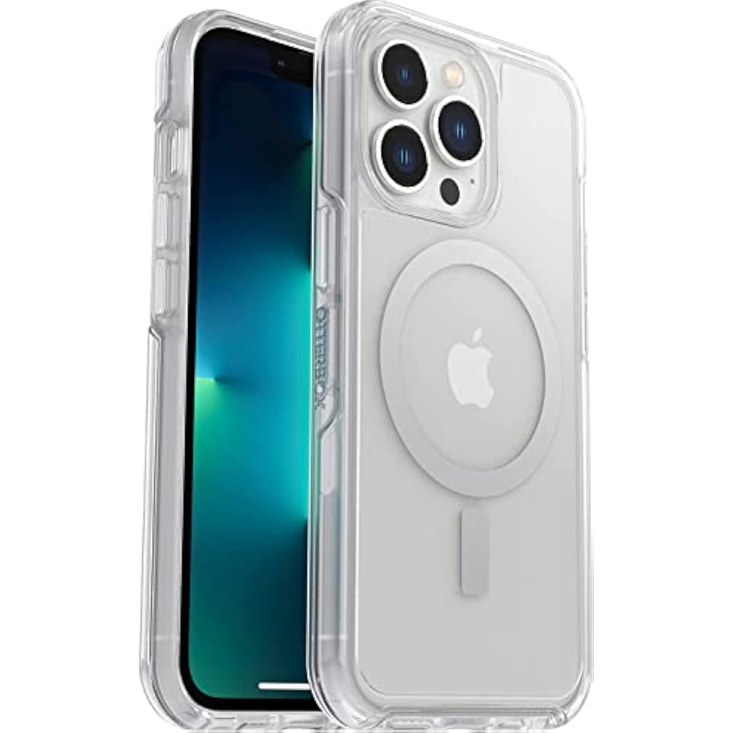 OtterBox iPhone 13 Pro (Only) - Symmetry Clear Series+ Case - Clear - Ultra-Sleek - Snaps to MagSafe - Raised Edges Protect Camera & Screen - Non-Retail Packaging