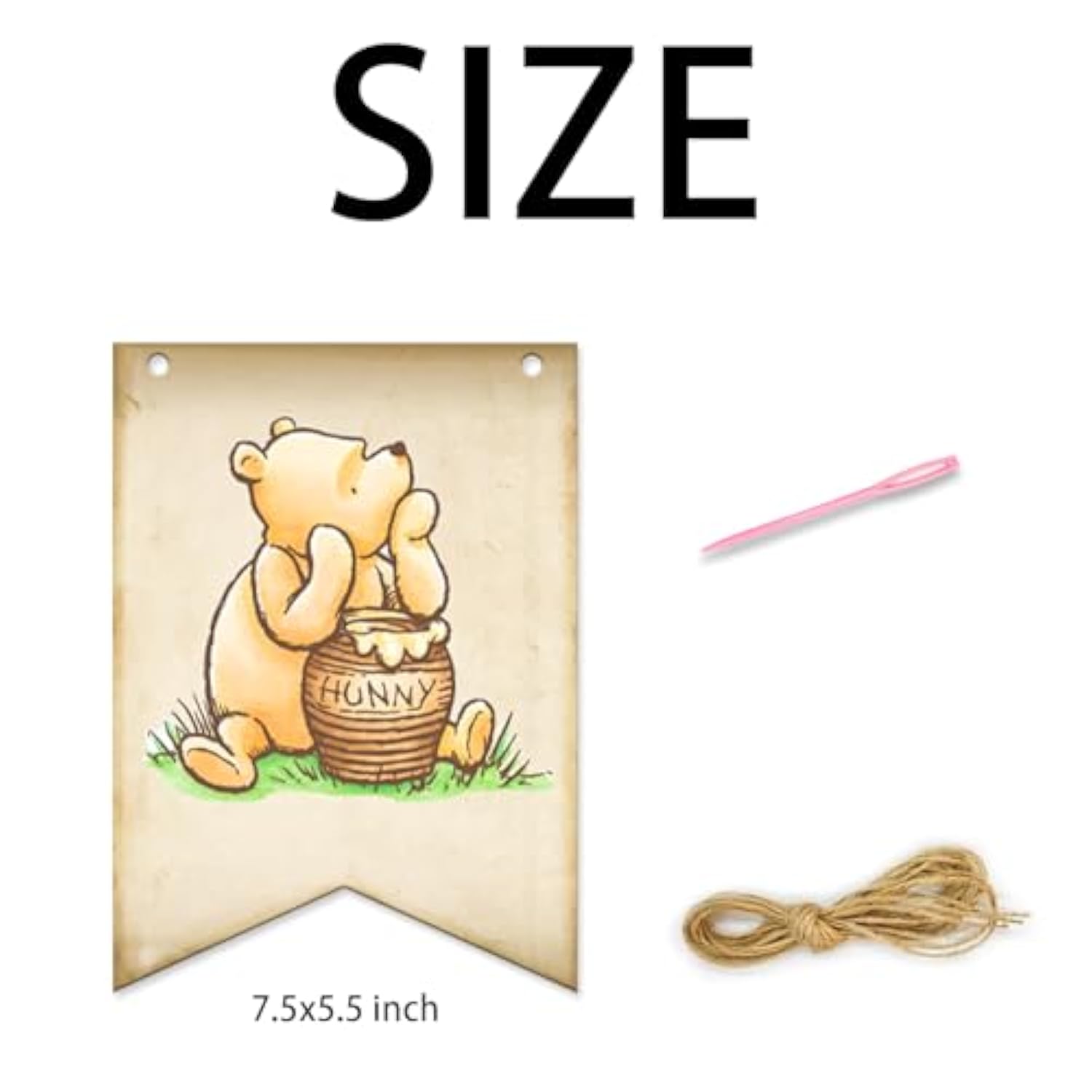 Oh Baby Banner – Classic Winnie Baby Shower & Birthday Decorations