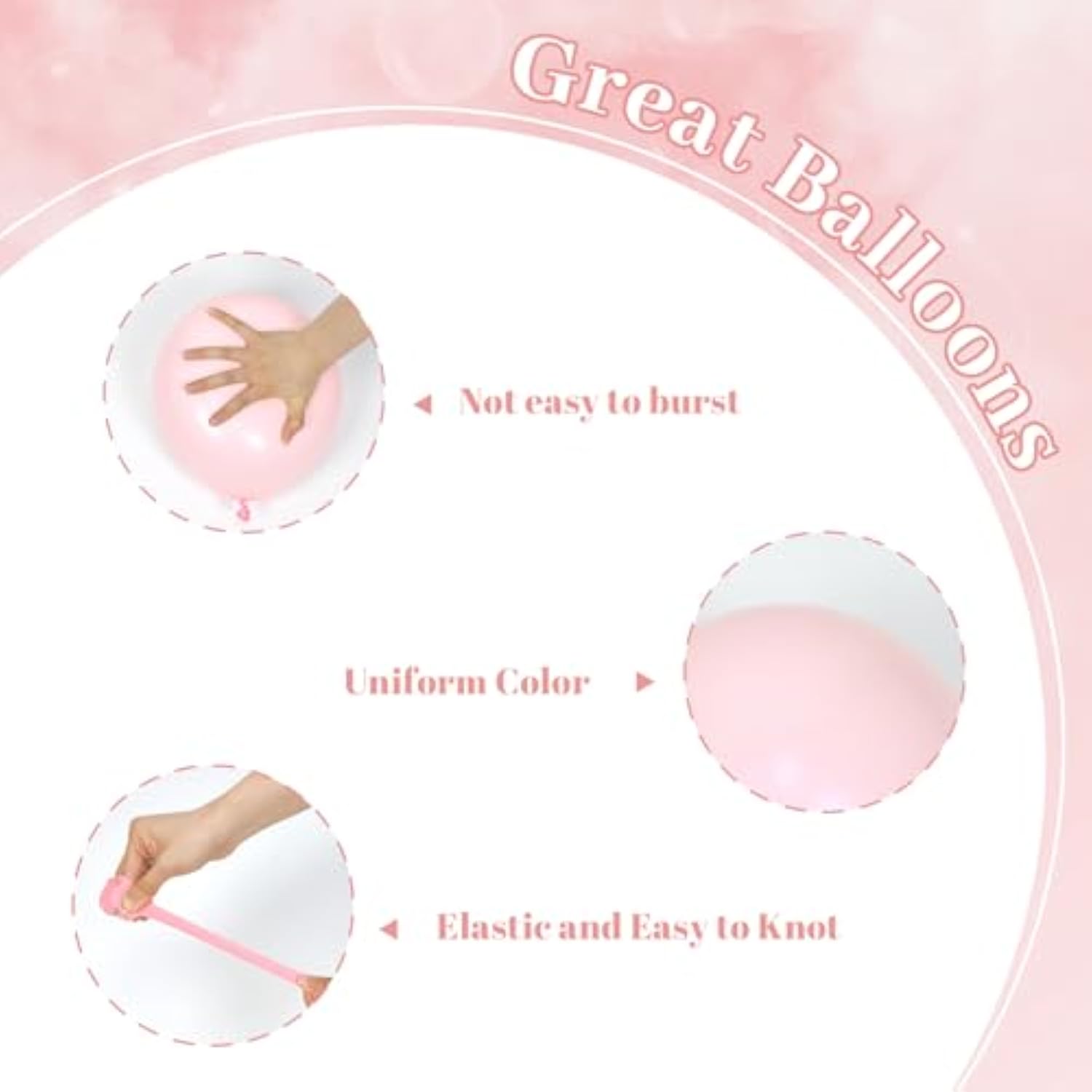 60Pcs Light Pink Balloons With Clear Pastel Pink And White Balloons For Wedding Bridal Baby Shower Shower Birthday Party Decorations