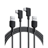 Anker USB C Cable Right Angle, 2-Pack 6 ft USB-A to 90 Degree USB-C Braided Ch