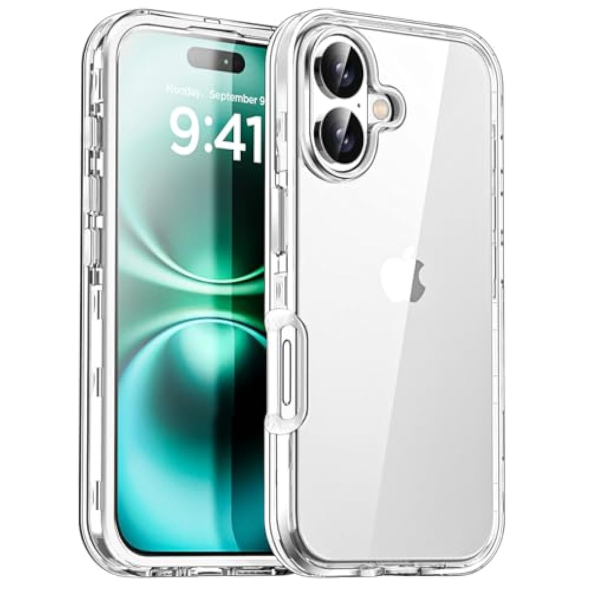 For Iphone 16 Plus Clear Case(6.7"),Heavy Duty Drop Protection Full Body Rugged Shockproof/Dust Proof 3-Layer Military Protective Tough Durable Cover For Iphone 16 Plus