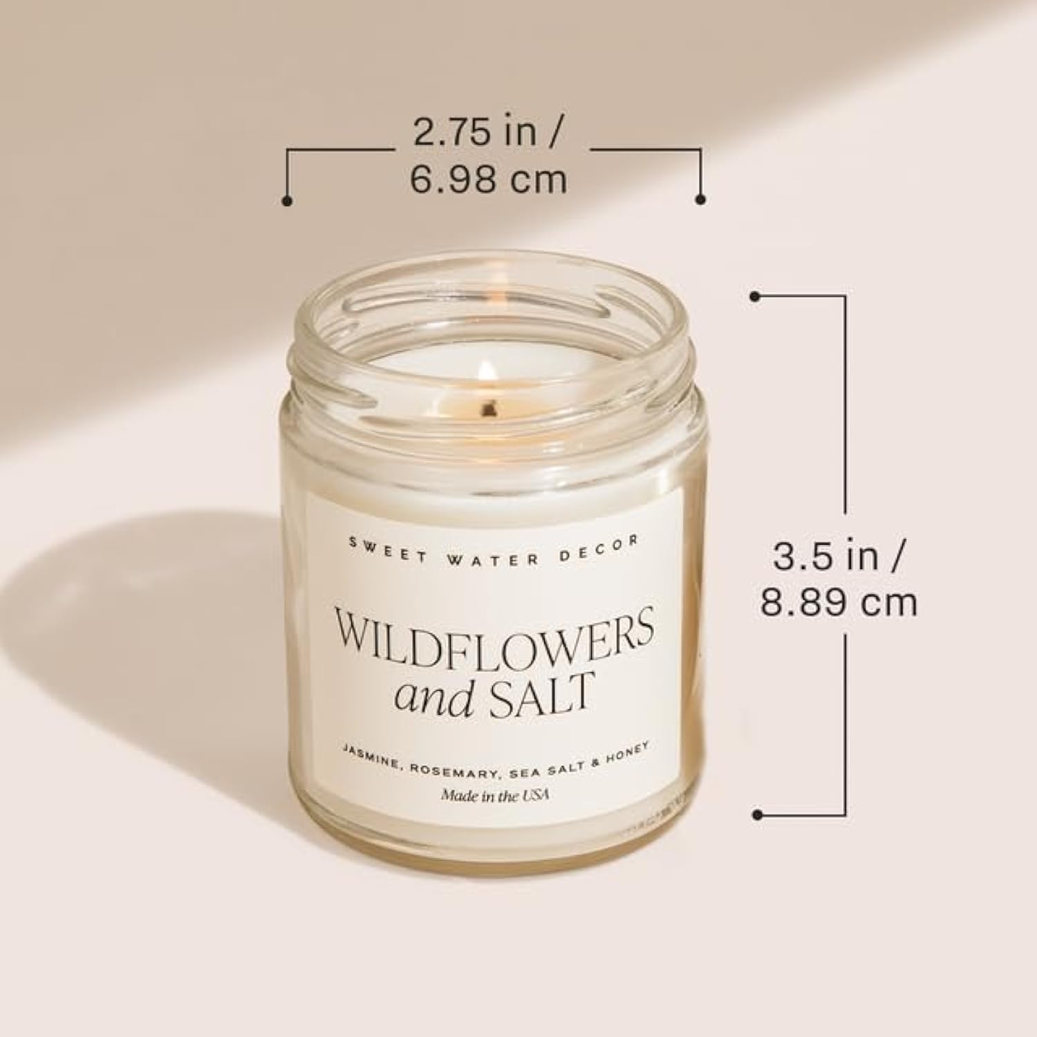 Forever And Always Wedding Candle, Bridal Shower Gift, Scents; Pear, Jasmine, Vanilla, & Bergamot, Romantic Candle, 40 Hours Burn Time, Grey Delft Design 9Oz Clear Jar With Gold Lid