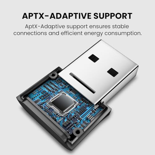 Dg80-Gaming - Usb Bluetooth 5.3 Adapter Dongle For Ps5 & Gaming Consoles, With Aptx-Adaptive & Low Latency, Wireless Audio Transmitter To Bluetooth Headphones & Earbuds