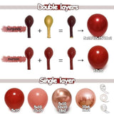 Red & Pink Balloon Garland Kit with Burgundy, Gold for Bridal Shower, Wedding, Birthday Party