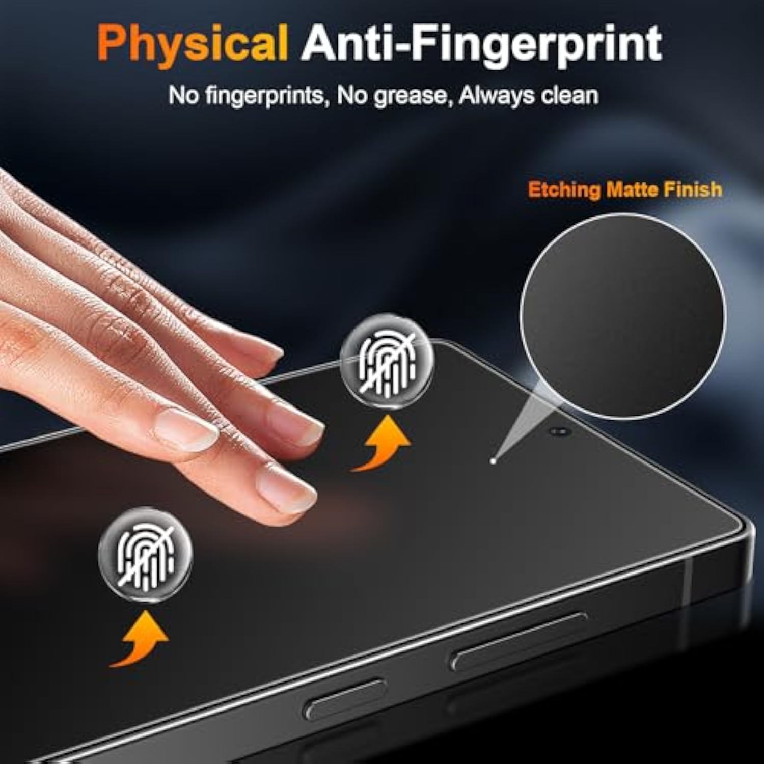 2 Pack For Samsung Galaxy S25 Ultra [6.9 Inch] Matte Glass Screen Protector + 2 Pack Camera Lens Protector With Easy Installation Kit, Fingerprint Unlock, Anti-Glare, 0.2Mm Tempered Glass