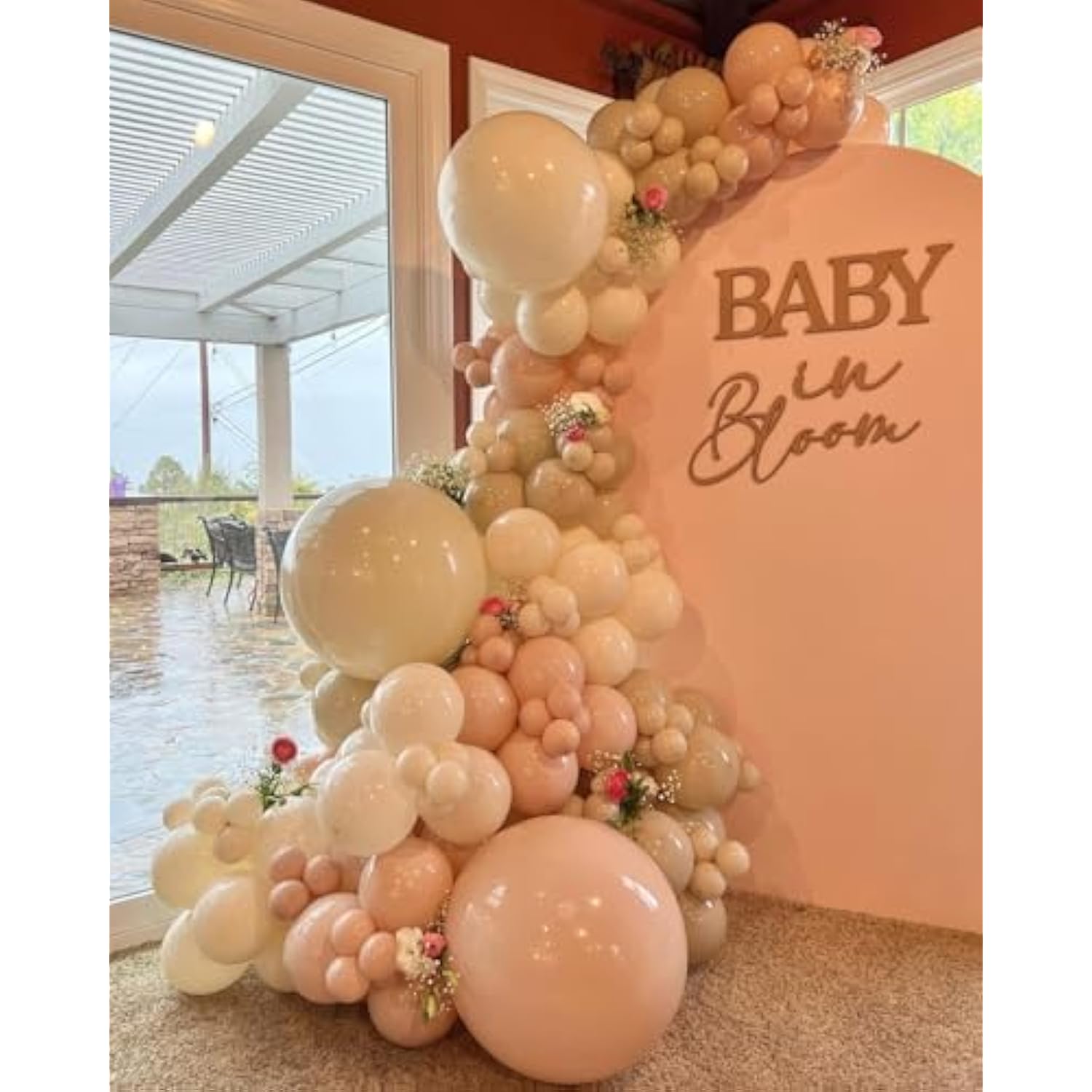 151pcs Boho Balloon Arch Kit - Dusty Pink, White Sand & Ivory for Party Decor