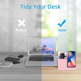 2025 New Wireless Charger,15W Pink Fast Charger,Dual Coil,Qi Certified Charging Dock,Desk Stand And Pen Holder Storage Compatible With Iphone 16/15/14 Max/Xr/Xs, S24/S23 Series And More(No Ac Adapter