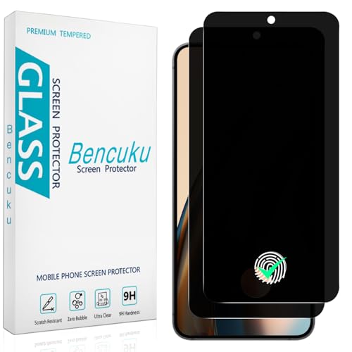 2 Pack Privacy Screen Protector for  Galaxy S24 FE Anti Spy Private Tempered Glass, Support Fingerprint Unlock, Anti Scratch, Bubble Free