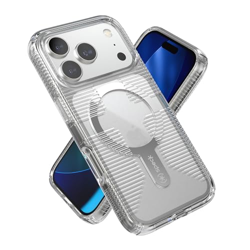 Speck GEMSHELL Grip +MS Case for iPhone 17 Pro - Clear/Clear