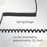 U94 PTT Adapter for Tactical Headset Compatible with Type-C Plug of Mobie Phone,Spring Coil Design,Military or Civilian Ver (Cilivian Version PTT)