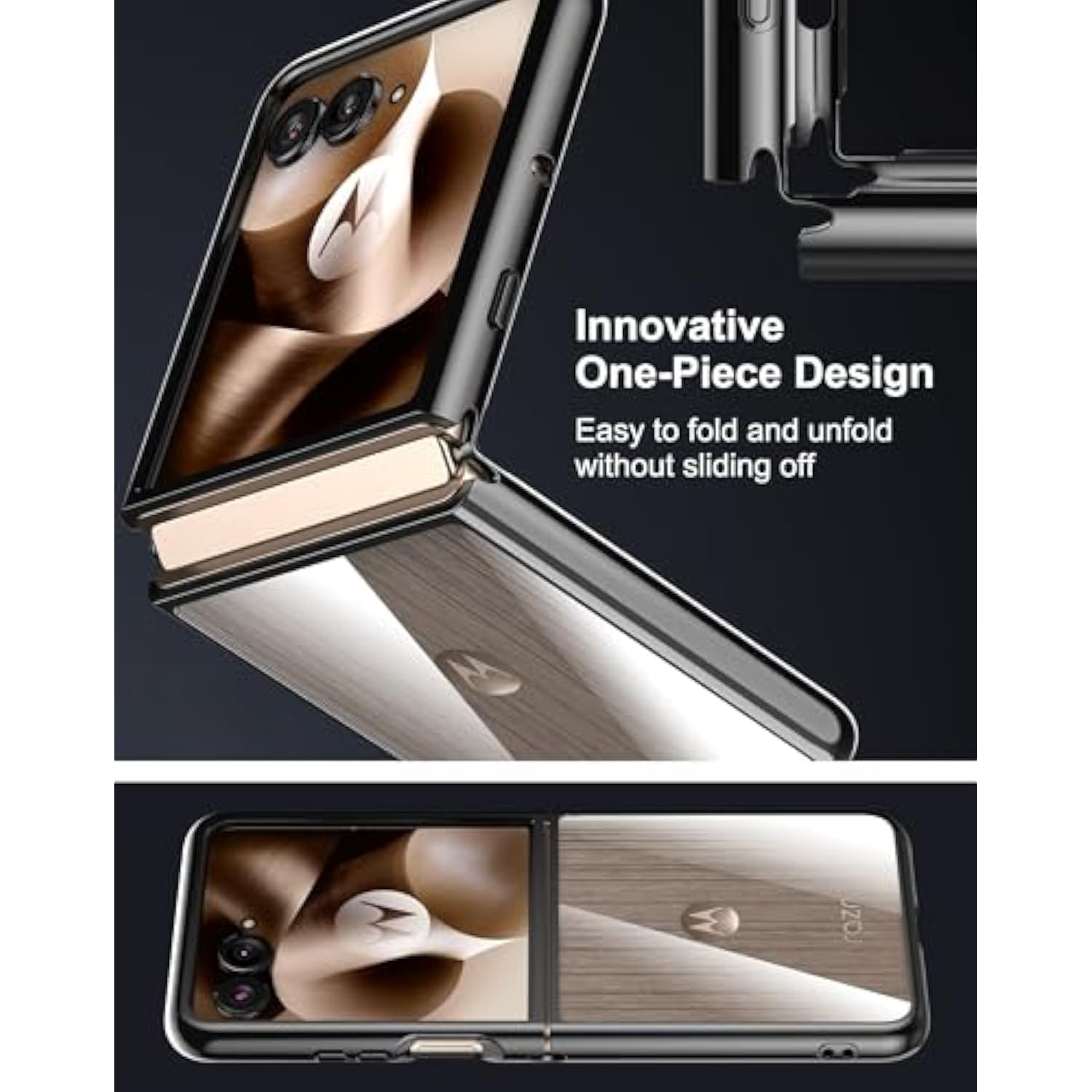 Case For Motorola Razr Ultra 2025 - Crystal Clear Hard Back + Soft Tpu Bumper Shockproof Cover Phone Case For Moto Razr Ultra 2025 - Black Transparent