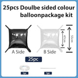 19" Black & Pearl White Square Foil Balloons – Arch Kit for Wedding, Birthday, Party Décor