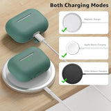 Compatible With Airpods Pro 2 Case, Soft Silicone Skin Cover Protective Cases With Cleaner Kit And Lanyard Compatible For Airpod Pro 2Nd Generation, Front Led Visible-Pine Green