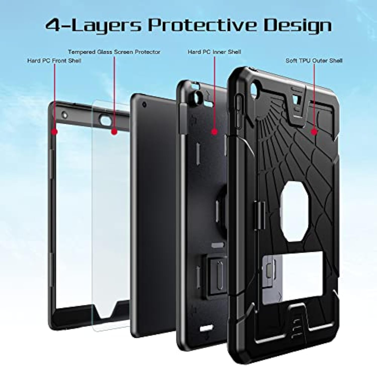 Ipad 9Th Generation Case For Kids With Glass Screen Protector 2021 | Ipad 10.2