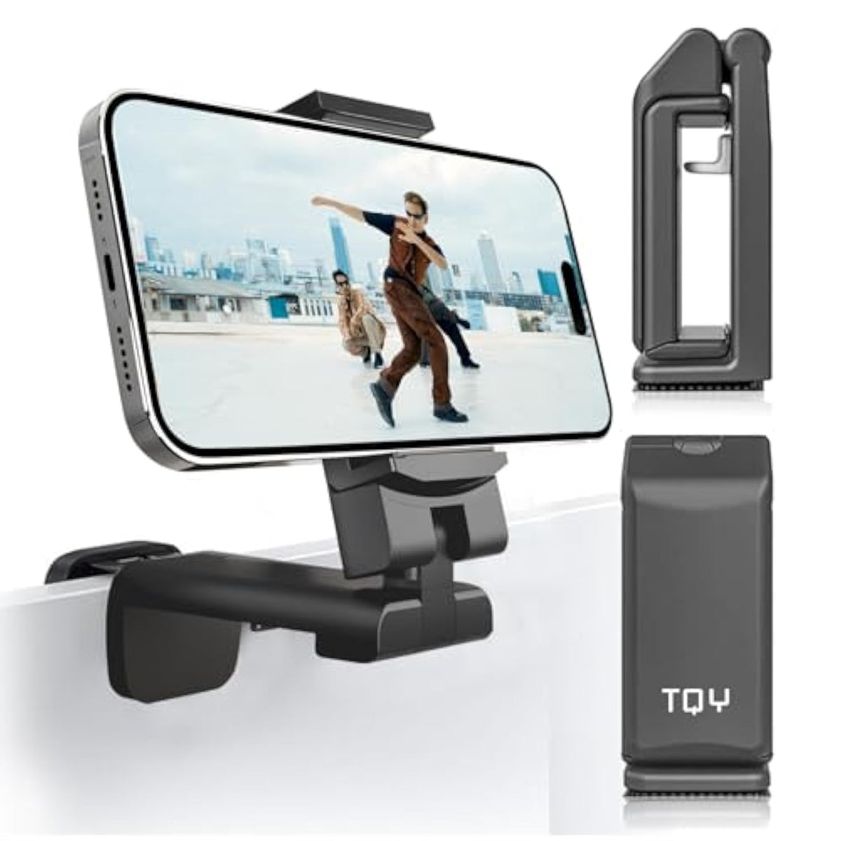 Airplane Phone Holder, 360° Rotation Travel Mount Clip, Portable Foldable Airplane Essentials Phone Holder For Tray Table, Travel Airplane Essentials For Women And Men And Toddlers, Voyage Gadget