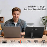 Portable Monitor 15.6-Inch Fhd 1080P, 45W Reverse Charging Ultra-Slim Laptop Monitor 1920X1080 With Built-In Speakers, Ips Display Kickstand For Pc, Mac, Phone, Xbox, Ps5, Usb-C & Hdmi