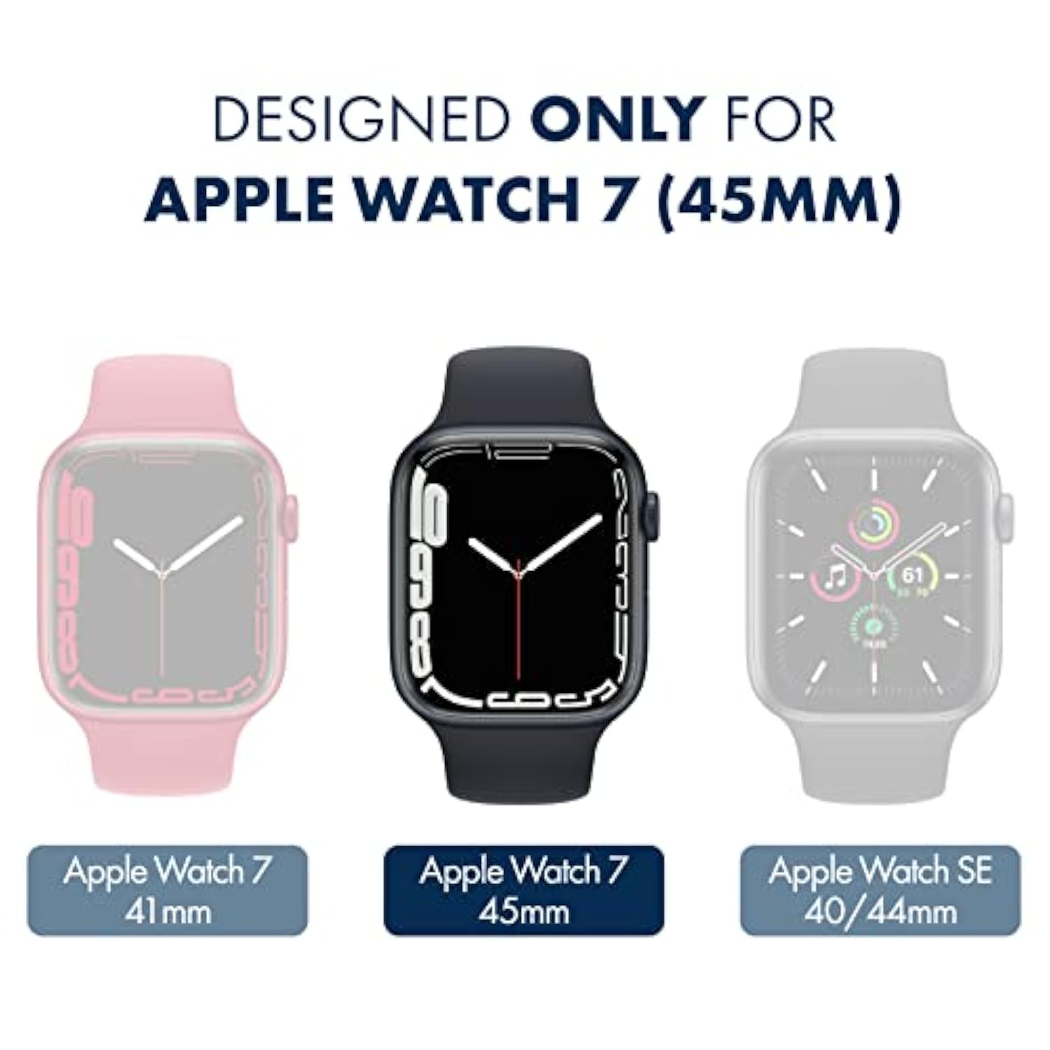 ArmorSuit 8 Pack for Apple Watch 7 45mm Anti-Glare Screen Protector MilitaryShield Matte Film - Made in USA
