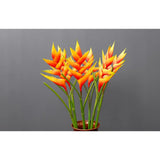 34 In/86Cm Large Bird Of Paradise Heliconia Stem Artificial Flowers,1 Stem 7 Petals Fake Flowers Permanent Flower,Greenery Plants Indoor Outside Garland Home Garden Office Wedding Decor (Orange)