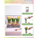 Mason Jar Spring Easter Table Decor, Centerpieces For Tables With Easter Eggs Decor, Farmhouse Wood Tray, 23 Pcs Easter Spring Decorations Indoor For Home Office Table