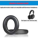 Replacement Ear Pads Compatible With Sennheiser Momentum4 Headphones Soft Protein Leather And Memory Foam Repair Accessory Ear Pads (Black)