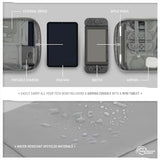 Tech Pack, Made Using 8 Recycled Plastic Bottles, Cable & Camera Accessory Organizer, Toiletry Bag, Water Resistant Materials (Grey)
