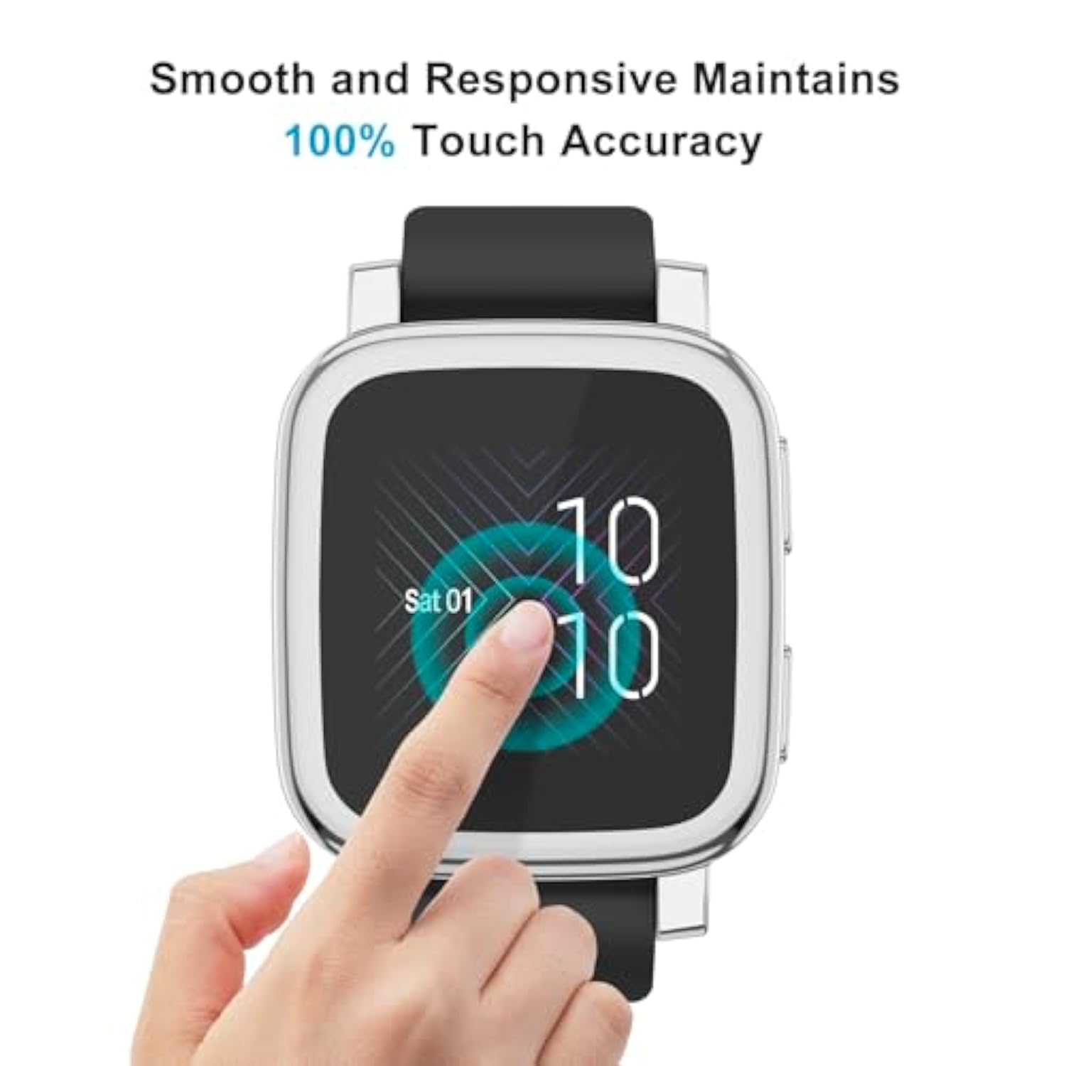 4 Pack Case For Garmin Venu Sq 2 / Venu Sq Screen Protector Case, Soft Tpu All-Around Protective Screen Cover Bumper Frame Compatible With Garmin Venu Sq 2 Music/Venu Sq Music Smartwatch (4Pack B)