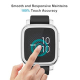 4 Pack Case For Garmin Venu Sq 2 / Venu Sq Screen Protector Case, Soft Tpu All-Around Protective Screen Cover Bumper Frame Compatible With Garmin Venu Sq 2 Music/Venu Sq Music Smartwatch (4Pack B)