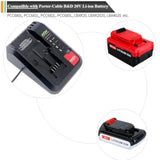 20V Max Charger Compatible With Black & Decker 20V Battery And Compatible With Porter-Cable 20V Battery Lbxr20 Lbxr2020 Pcc681L Pcc685L Pcc692L Bdcac202B 20-Volt Power Tool Charger