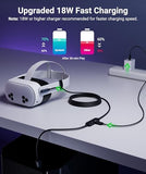 Link Cable with Charging 16FT Compatible with Meta Quest 3S/3 Accessories, Quest2/Pro, Pico4, Next-Gen VR Cable with USB 3.0 A to C Adapter for
