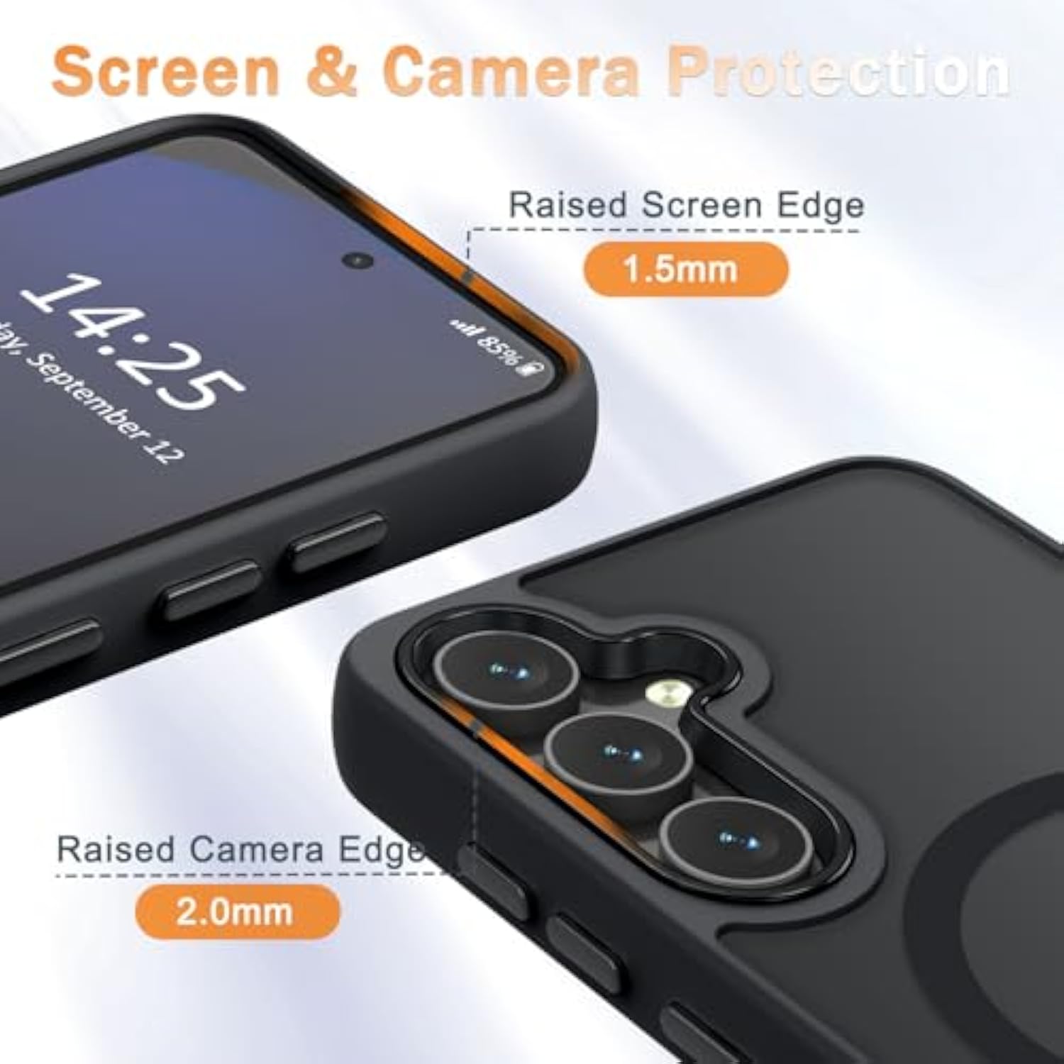 For Samsung Galaxy S24 Fe Case, Matte Magnetic Phone Case With 1 Screen Protector, Support For Magsafe, Translucent Frosted Slim Shockproof Protective Cover For Samsung Galaxy S24 Fe, Black