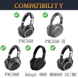 Lambskin Earpads Replacement For Sennheiser Pxc480, Pxc550, Pxc 550-Ii, Mb660 Uc, Mb 660 Mc, Ear Pads Cushions For Epos Adapt 660, With Noise Isolation Foam - Black