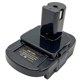 Battery Adapter for Ryobi 18V, Converts Dewalt 20V to Ryobi with USB Charging