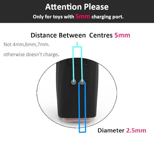Magnetic Usb Dc Charger Cable Charging Cord For 2 Dots Single Polarity Rechargeable Devices - 5Mm/0.2Inch