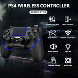 Upgraded Wireless Controller for Ps4 Gamepad Compatible with Ps4/Pro/Slim/Windows PC,Joystick for PS4 with Touchpad/Stereo Headphone Jack/Six-axis
