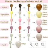 Pastel Balloon Arch Kit: Pink, Yellow, Brown, White Sand - Baby Shower Decor