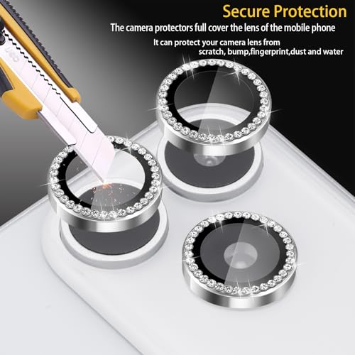 Camera Lens Protector for iPhone 17 Pro/17 Pro Max, Aluminum Alloy Tempered Glass Lens Protector with Installation Frame Fits for iPhone 17 Pro/17